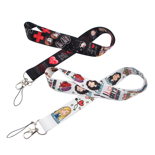 American TV series Grey's Anatomy mobile phone lanyard ID camera tag hanging neck key chain anti-lost pendant jewelry