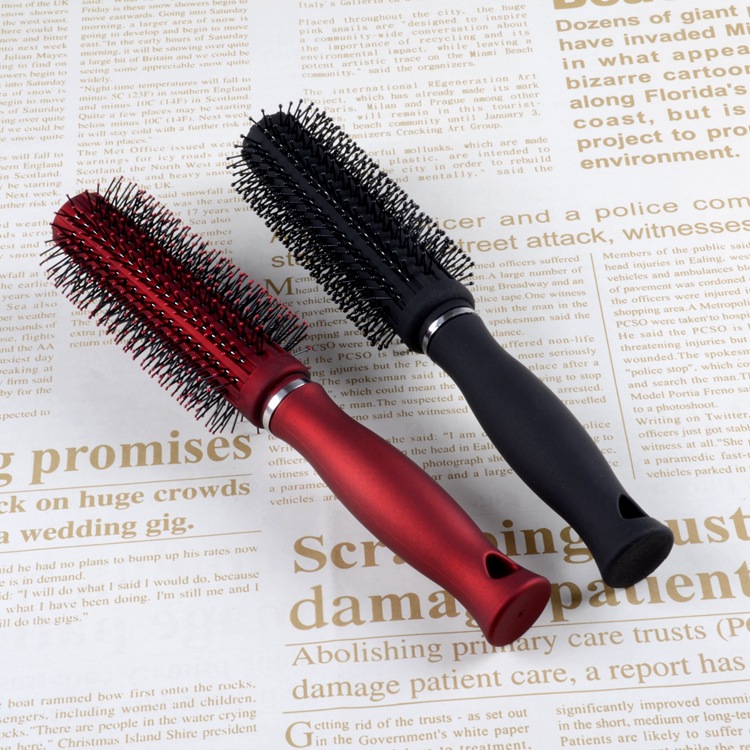 Advanced Curly Hair Comb Frosted Texture Straight Hair Blowing Style Comb Rolling Comb Cylindrical Comb Health Care Massage Hair Comb