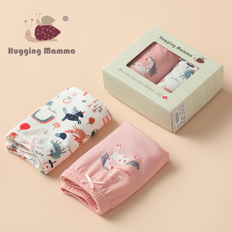 Bambi Children's Underwear Girls' Modal Cotton Small and Medium-sized Children's Boxer Shorts Spring and Summer Baby's Big Children's Boxer Underwear