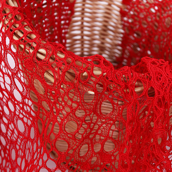 Polyester lace fabric non-elastic knitted fabric clothing accessories dress lace fabric large hole mesh wholesale