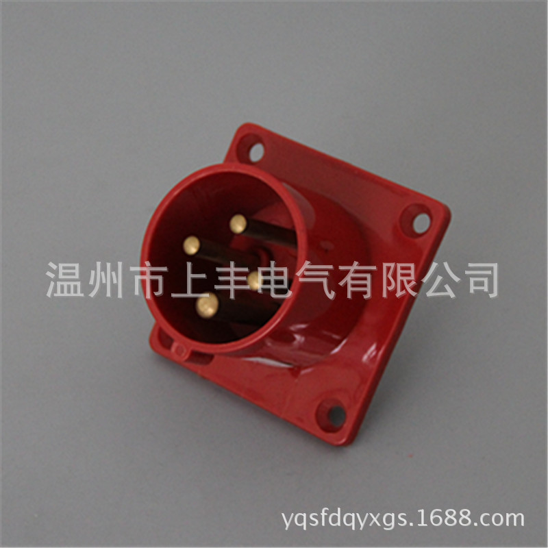 SFE温州上丰厂家直销 16A/4孔工业防水器具插头  SF-614