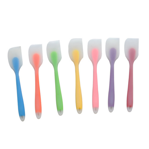 Translucent small silicone butter spatula, high temperature resistant butter spatula, baking DIY cake scraper
