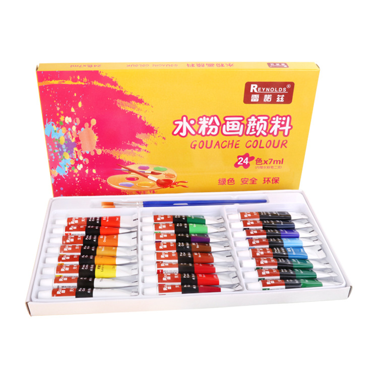 Gouache, set, 24 colors