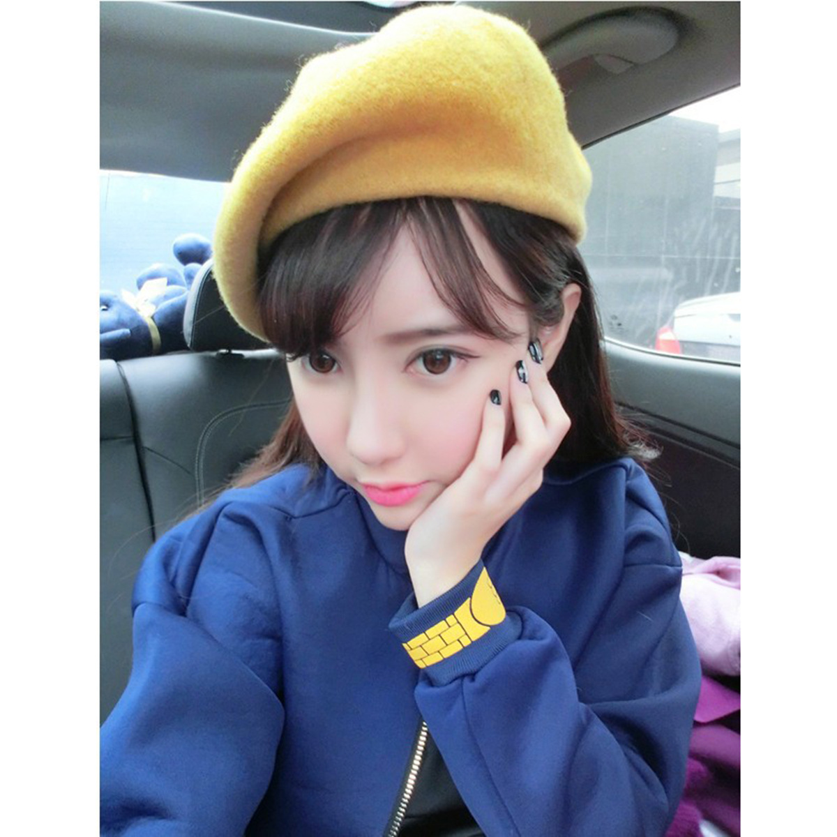 Sombrero de moda de las mujeres popular sombrero boina Otoño e Invierno color sólido octogonal Sombrero estilo coreano sombrero melón fabricante