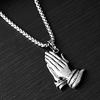 Necklace stainless steel hip-hop style, pendant, accessory, sweater, chain