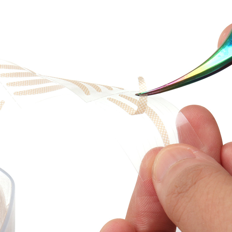 Venta al por mayor doble párpado pegatinas rollo malla redonda en forma de corazón transpirable invisible doble párpado pegatinas 600 pegatinas por rollo