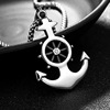 Necklace stainless steel hip-hop style, pendant, accessory, sweater, chain