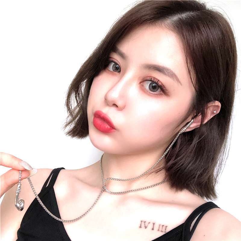 Hip hop headphone necklace trendsetter hanging loop adjustable long chain clothing pendant stainless steel versatile_voghion.com