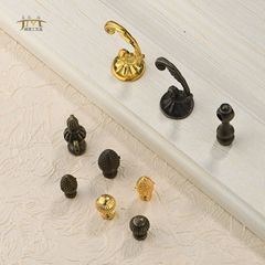 Elegant and Exquisite European-style Copper-colored Ring-shaped Drawer Pull, Single-hole Cabinet Handle, Circular Pull with a Touch of Luxury