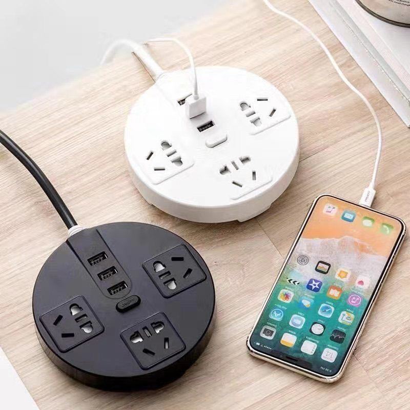 Factory Qier wiring board disc with USB charging strip plug socket with Switch plug board gift
