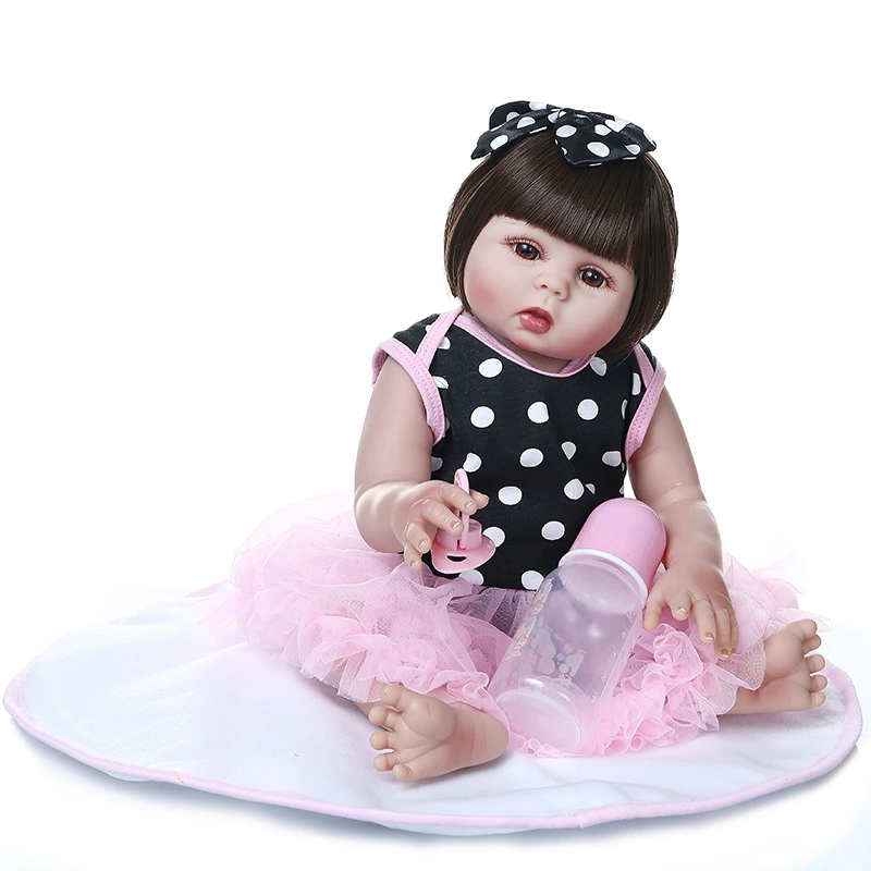 [47CM полный силиконовый имитационный кукольный младенец bebe doll reborn]