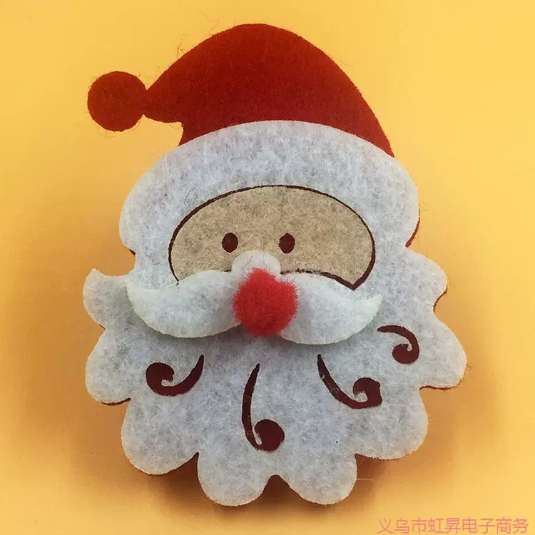 圣诞激光系列 毛毡布 圣诞老人DIY发箍发夹 服饰 圣诞树配饰