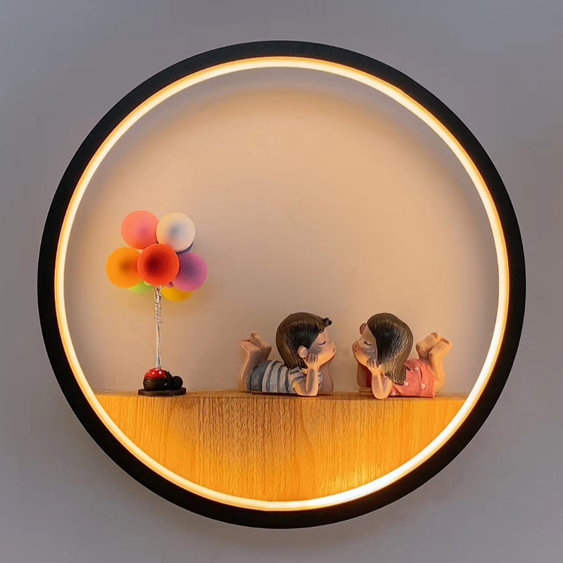 lámpara de pared nórdica lámpara de cabecera pasillo escalera de niños lámpara de cabeza creativa sala de estar cabecera dormitorio lámpara de pared de red ahora