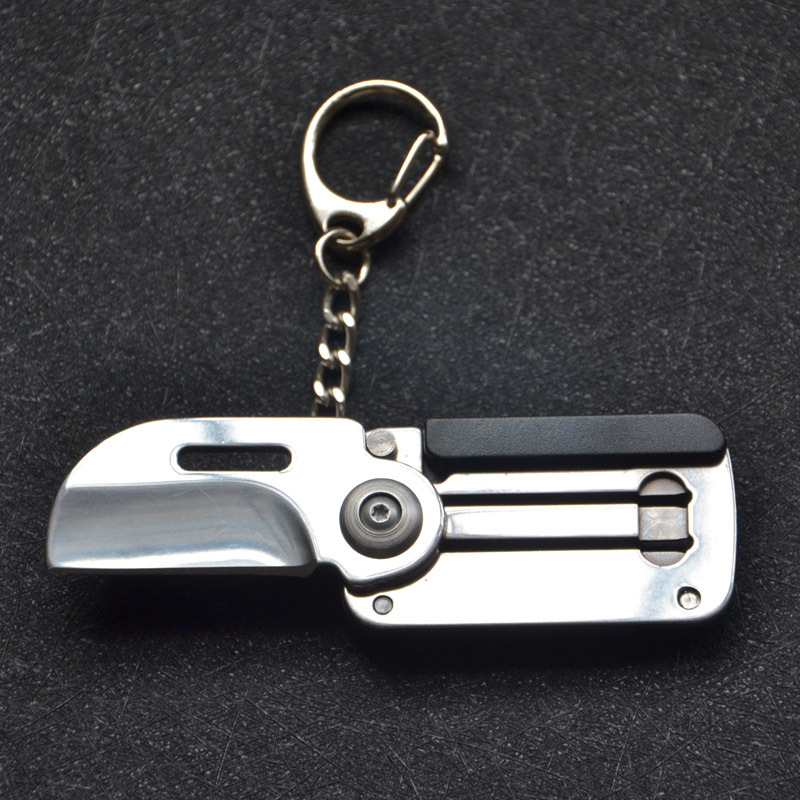 Nuevo cuchillo de Etiqueta de perro mini multifuncional con cabeza de lote cuchillo plegable al aire libre EDC cuchillo de bolsillo portátil herramienta portátil