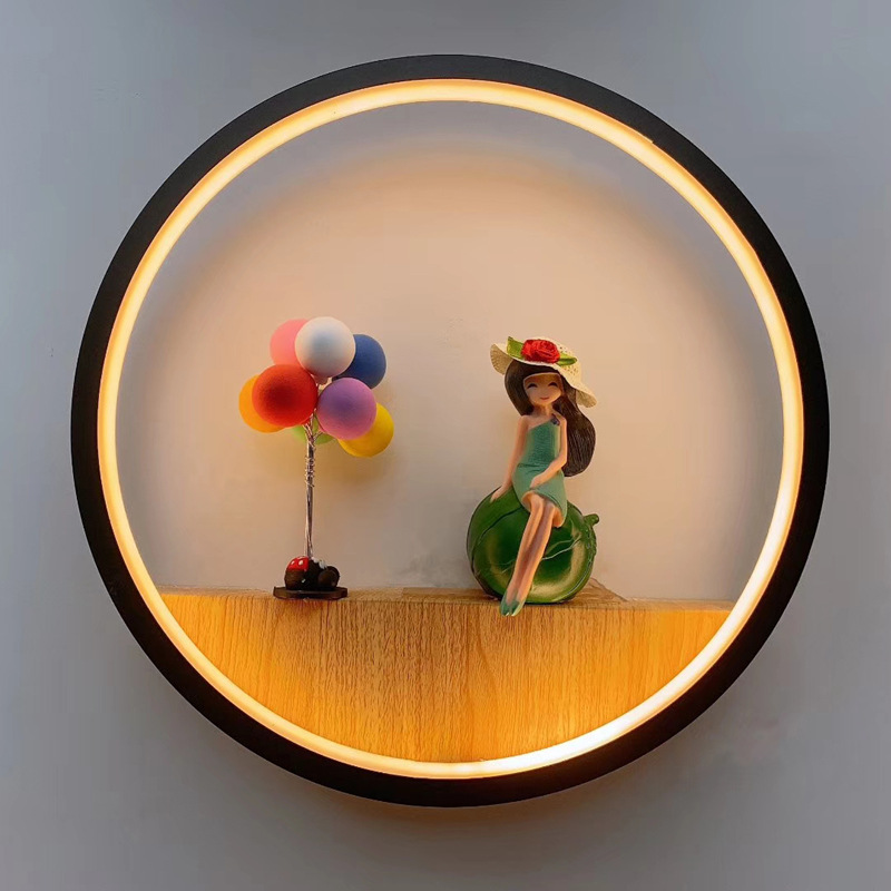 lámpara de pared nórdica lámpara de cabecera pasillo escalera de niños lámpara de cabeza creativa sala de estar cabecera dormitorio lámpara de pared de red ahora