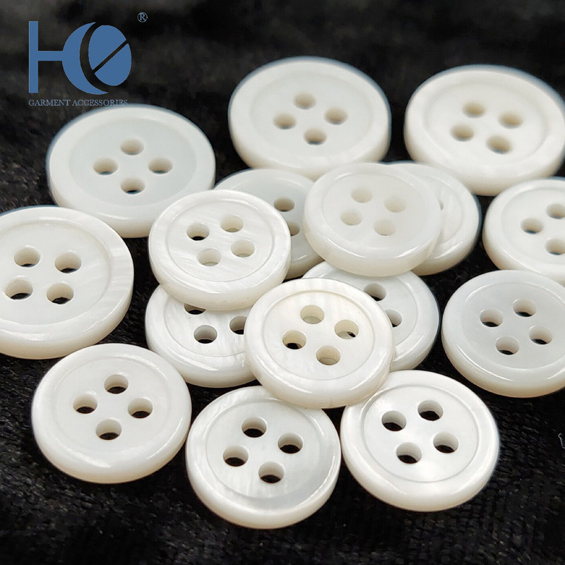 Pearl Shell Buckle Freshwater Bei Hebei Thin Side Four-eye Shirt Buckle Double-sided White Sweater Cardigan Buckle Factory Price Spot Pearl Shell Buckle Freshwater Bei Hebei Thin Side Four-eye Shirt Buckle Double-sided White Sweater Cardigan Buckle Factory Price Spot