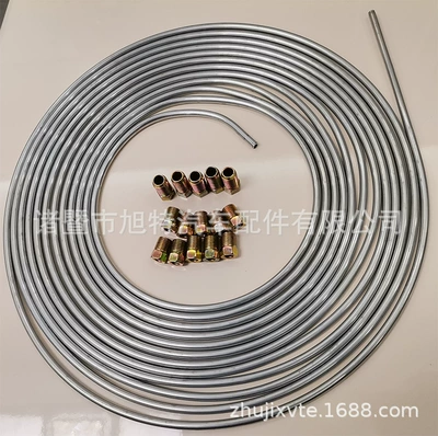 Car Brake Tube White Zinc Silver Oil Pipe Outer Screw Car Oil Pipe Silver + 15 Accessories Brake (Other brake systems) - 316-silver-15-accessories