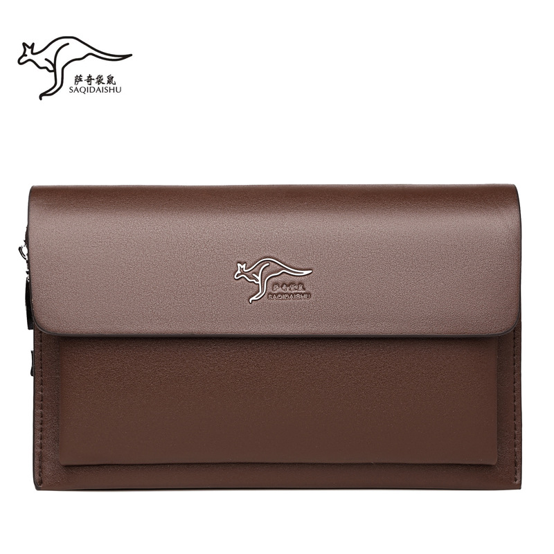 萨奇袋鼠 Small clutch bag, polyurethane wallet, new collection