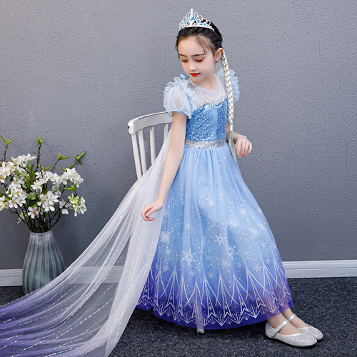 Summer  New Item Frozen 2 Elsa Princess Dress Halloween Elsa Girls' Dress Dropshipping One Piece