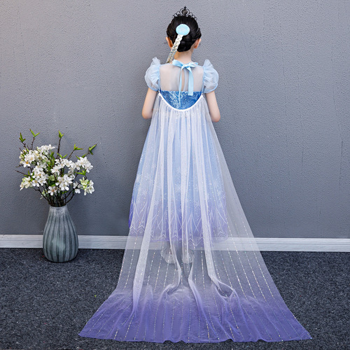 Summer  New Item Frozen 2 Elsa Princess Dress Halloween Elsa Girls' Dress Dropshipping One Piece
