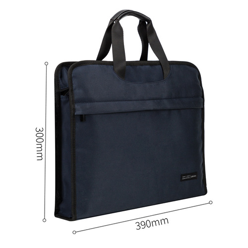 Deli 63753/63754 simple portable storage business office information large zipper file bag