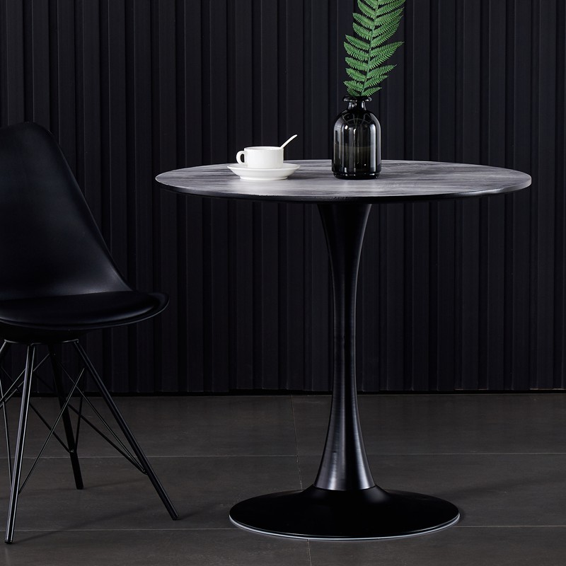 Nordic minimalist rock slab white manufacturer light luxury post-modern small apartment round household dining negotiation coffee negotiation table