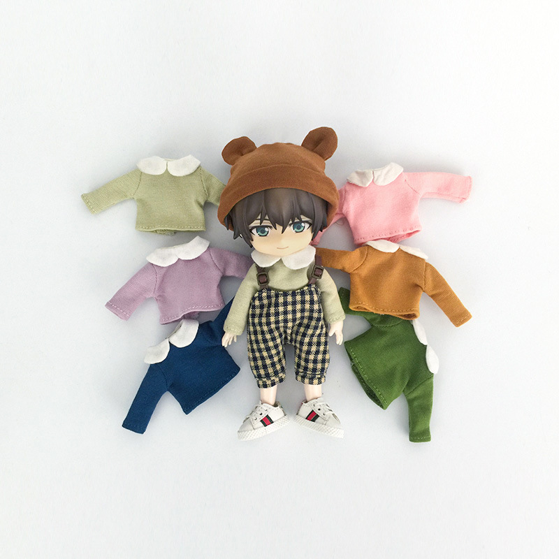 Ob11 baby clothes, long-sleeved T-shirt, 12-point bjd top, gsc clay people, p9 lady clothes, soft ceramic baby clothes