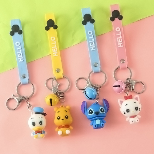 Cartoon keychain cute bag accessory keychain accessory advertisement gift 3D soft rubber creative
