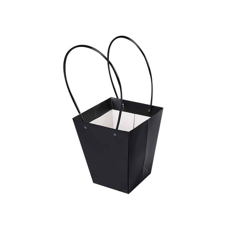 Bolsas de papel, bolsa de embalaje de flores, papel kraft espesado, bolsa de embalaje de arreglo floral, bolsa de regalo de papel de búfalo resistente al agua cuadrada