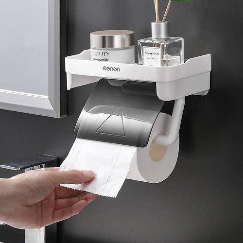Toilet paper holder, face towel paper roll holder, plastic bathroom tissue toilet waterproof kitchen paper holder storage