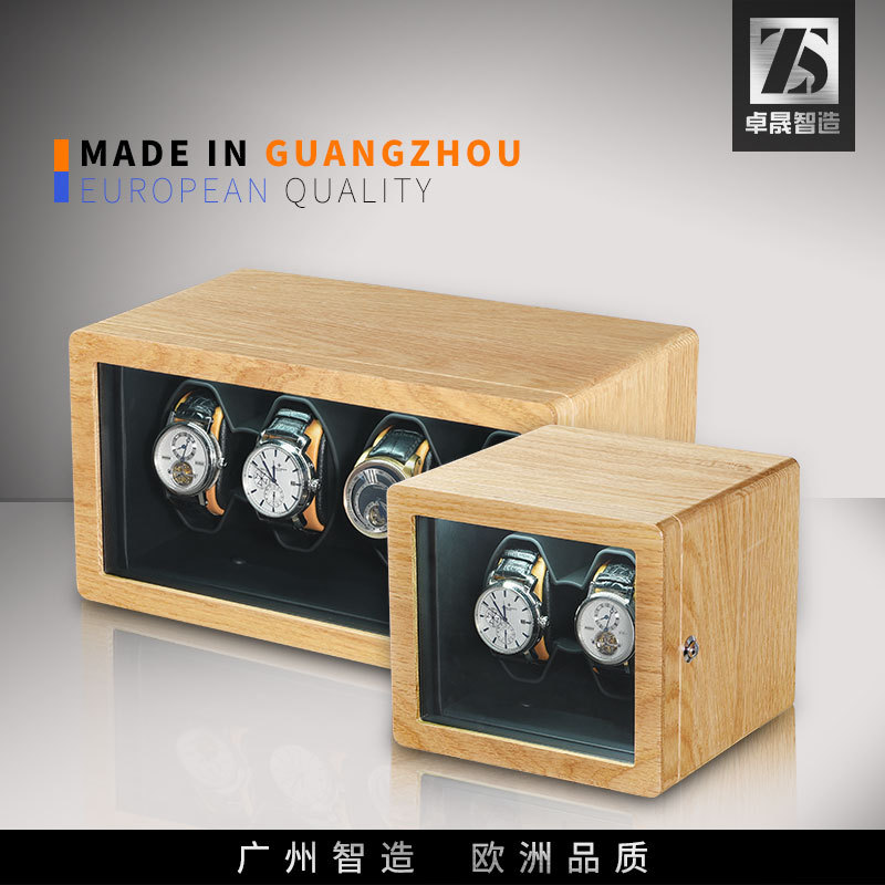 Promotional oak watch shaker automatic winding motor box mechanical watch watch winder in stock