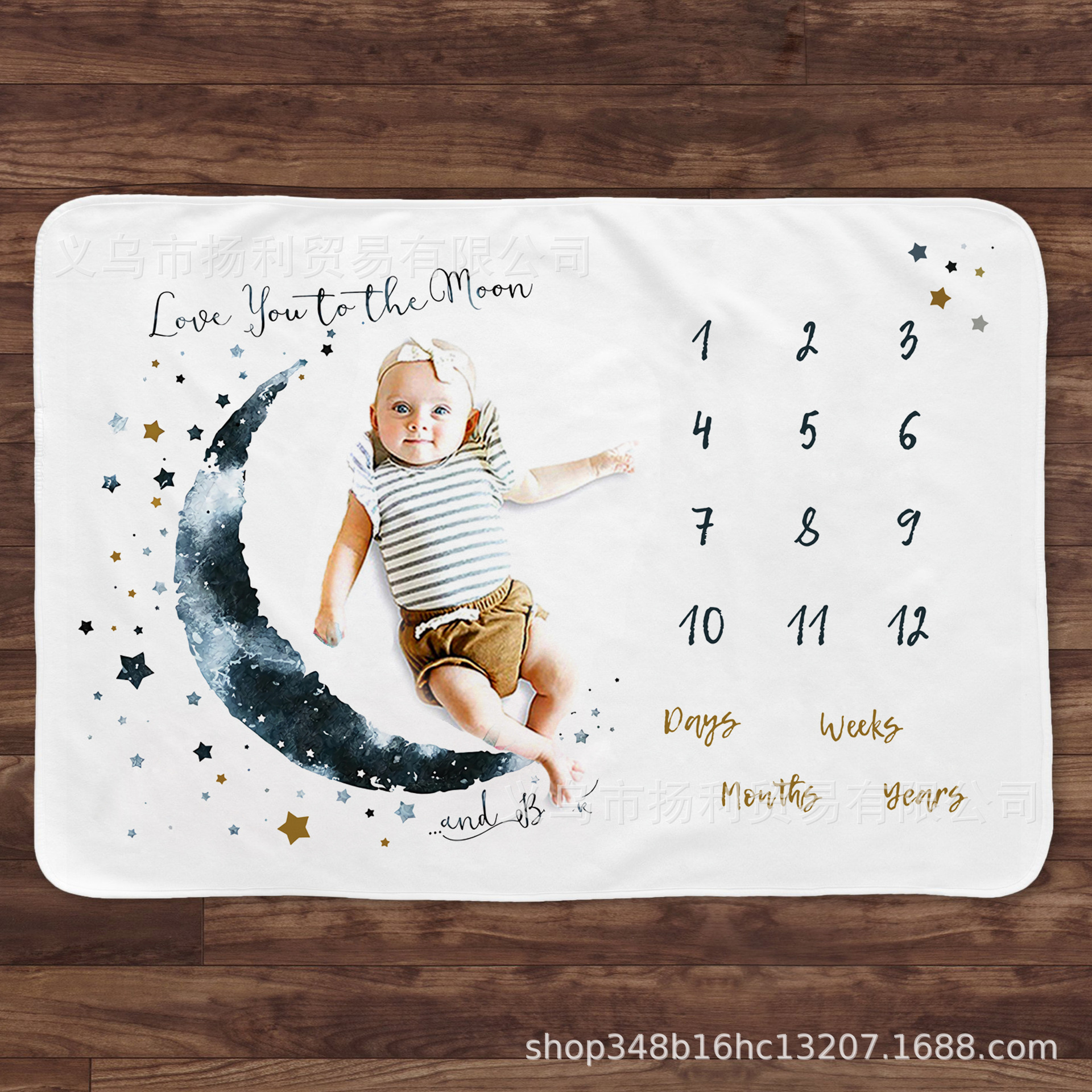 亚马逊热卖婴儿摄影毯子宝宝拍照背景布新生儿摄影背景彩虹毛毯