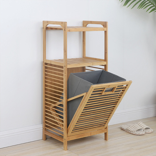 Dirty clothes storage basket bathroom bamboo cloth dirty clothes basket foldable dirty clothes scoop household clothing storage basket direct factory shipping