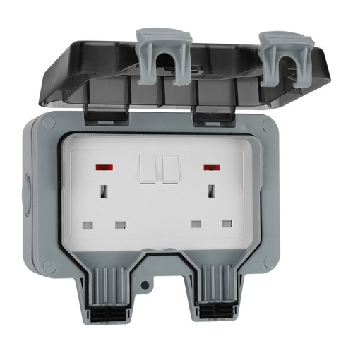 IP66 British Standard 13A Waterproof Charging Power Strip Industrial Power Strip Outdoor Dustproof Waterproof Socket Box