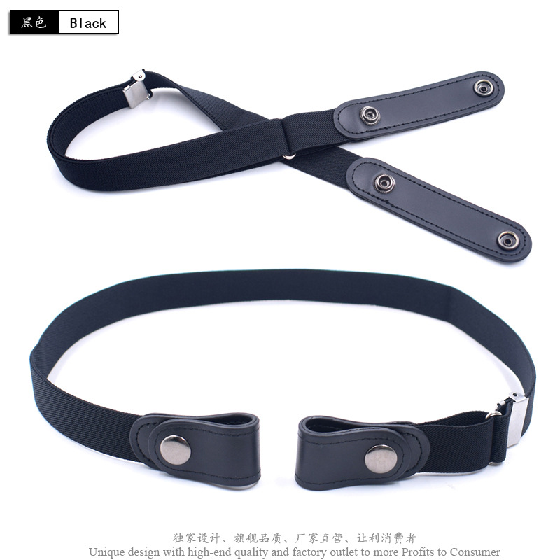 No Buckle Invisible Stretch Waist Belt For Women Men, Adjustable Elastic Lazy Belt For Jeans Pants, Comfortable No Bulge Design Jeans Seamless Men's A_voghion.com