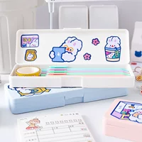 Matte Japanese cute pencil case, capacious storage box for students