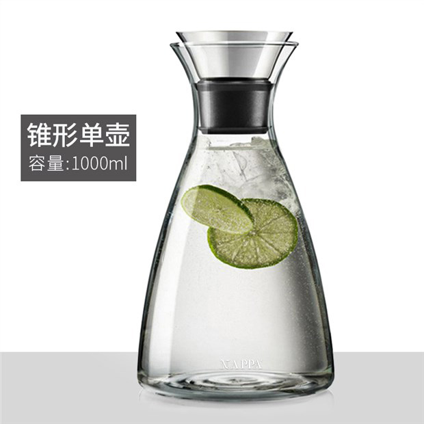 Botella de agua fría de vidrio ruoli botella de agua de limón doméstica jugo de gran capacidad