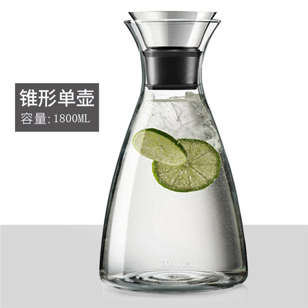Botella de agua fría de vidrio ruoli botella de agua de limón doméstica jugo de gran capacidad