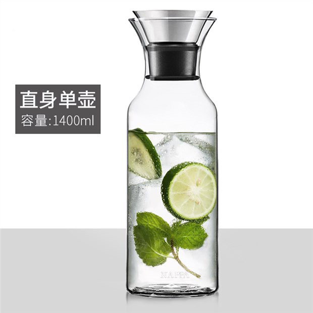 Botella de agua fría de vidrio ruoli botella de agua de limón doméstica jugo de gran capacidad