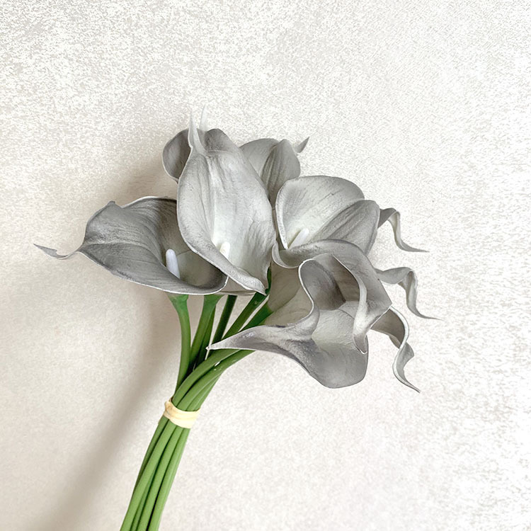 Flor artificial pu sentir Calla Lily Sala decoración del hogar diseño hogar a juego novia celebración flor