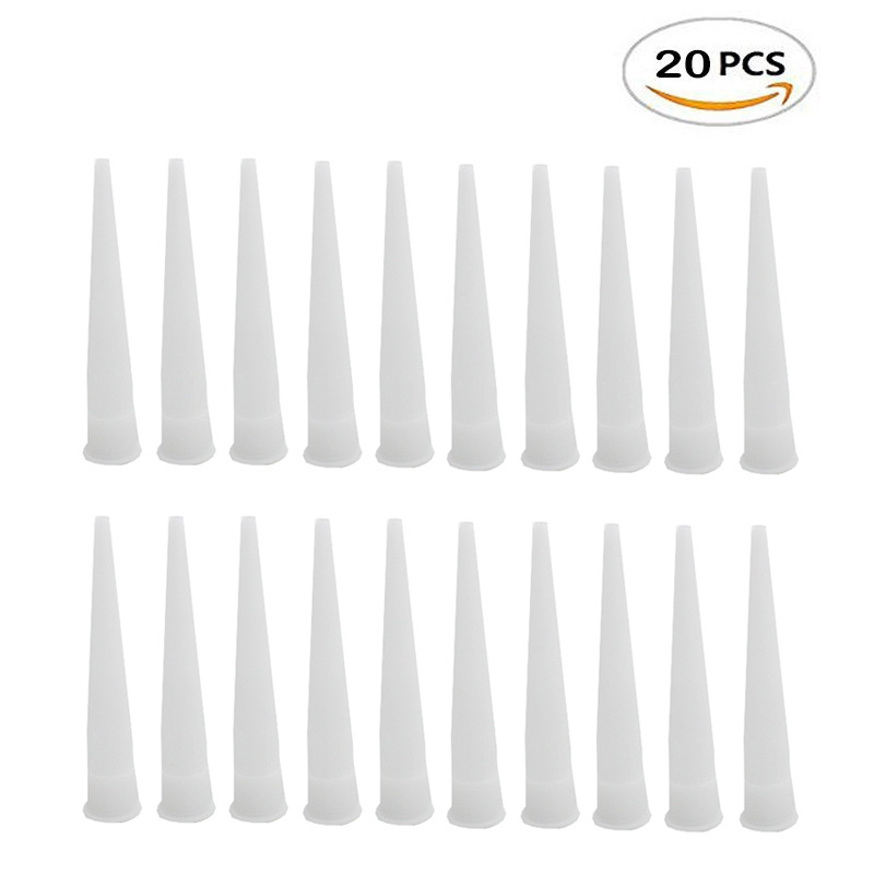 通用型玻璃胶枪密封胶枪头尖嘴塑料胶嘴喷嘴不锈钢结构硬胶咀