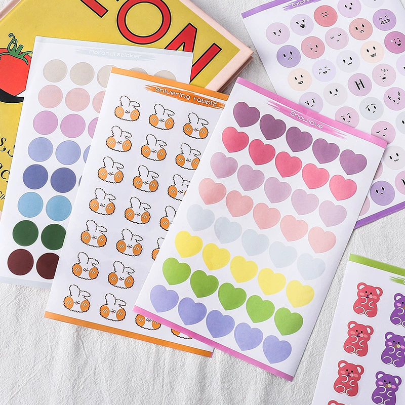 Симпатичные цветные эмодзи в горошек наклейки запечатывание наклейки на ручной счет фото наклейки мультфильм diy наклейки наклейки наклейки