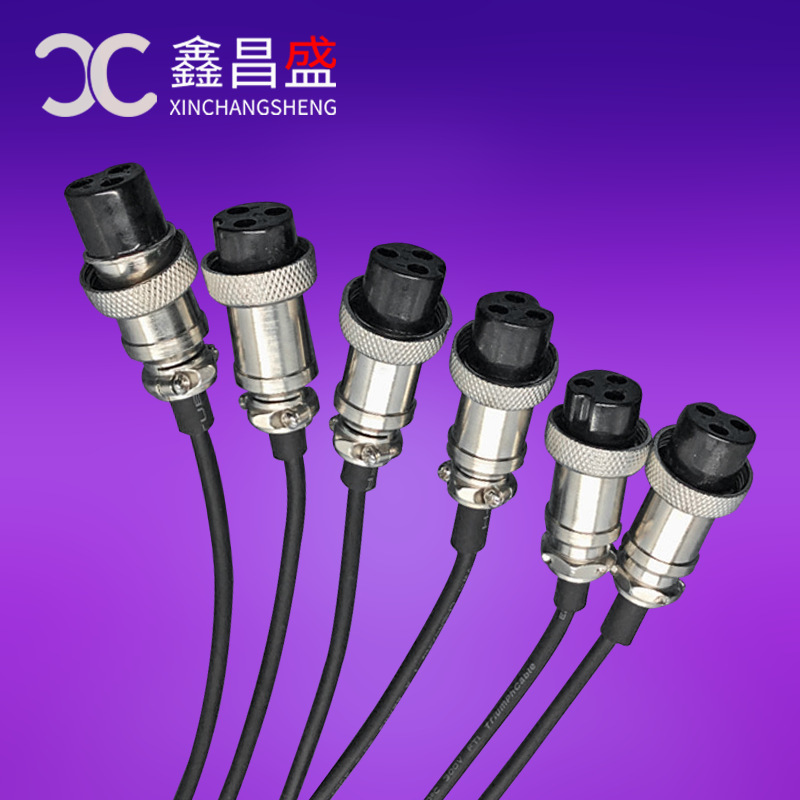 Aviation plug line M12 waterproof connector 4-core male and female monitoring equipment connector Car Connection line Aviation plug line M12 waterproof connector 4-core male and female monitoring equipment connector Car Connection line
