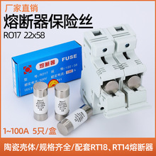 保险丝熔断器R017/RO17 22X58熔芯 63A80A100A125A陶瓷保险熔断器