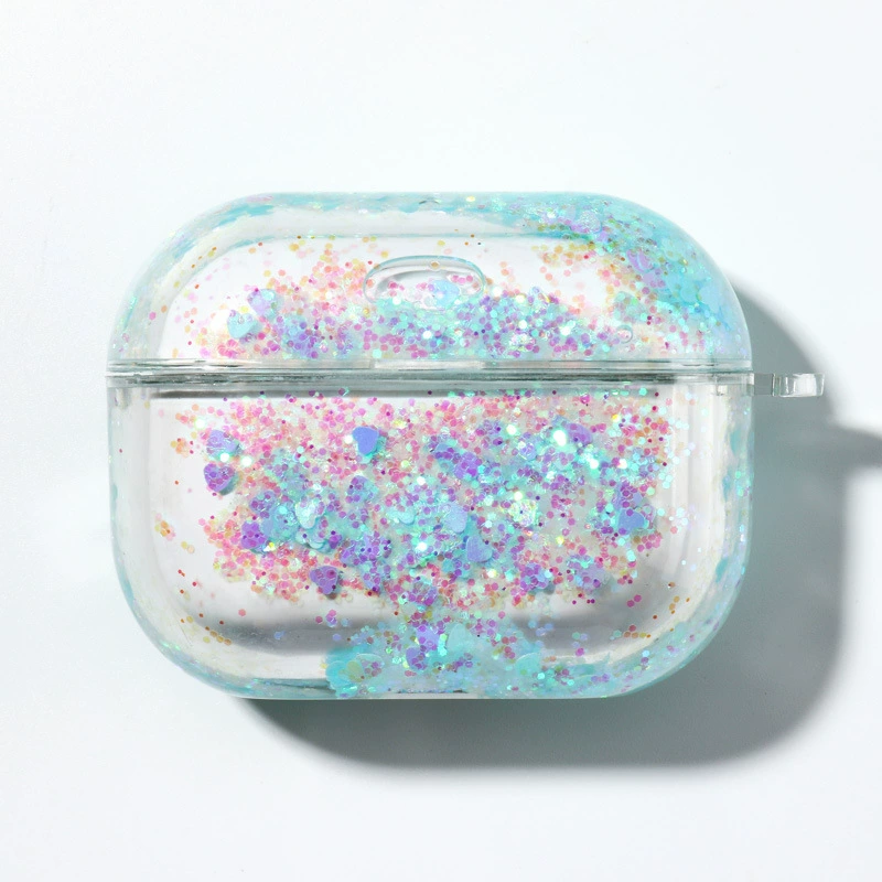 Protective case (Apple) AirPods 1/2/3/4/Pro — PC hard shell, glitter flow‑sand designs