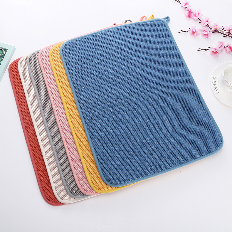Cross-border Microfiber Absorbent Quick-drying Placemat Household Kitchenware Draining Drying Pad Pot Bowl Cup Butterfly Drying Pad Coaster