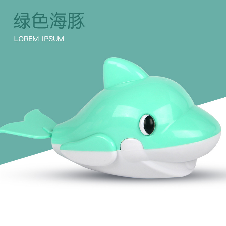 Juguetes de agua para niños nuevo animal pequeña ballena flotante giratoria reloj sinuoso baño juguetes de baño de agua