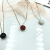 Necklace stainless steel, advanced accessory, diamond encrusted, light luxury style, high-quality style, wholesale