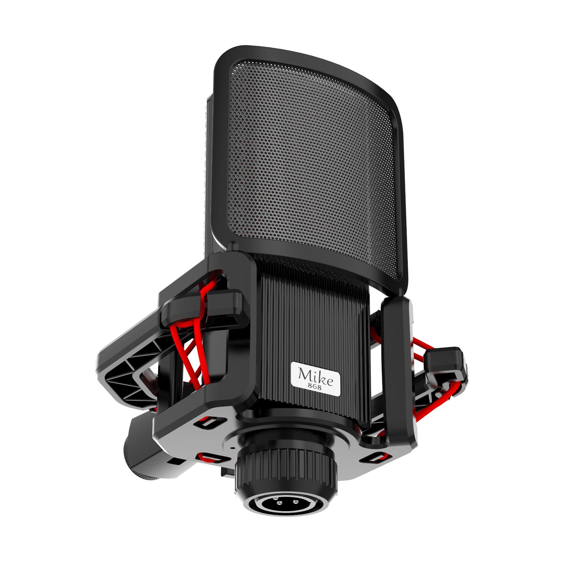 Privado modelo transfronterizo suministro de micrófono a prueba de golpes soporte amortiguador micrófono a prueba de vibraciones soporte clip plástico metal spray escudo