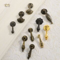 Vintage European-style antiqued single-hole drawer pull for antique wardrobe, cabinet, shoe cabinet, and cabinet door handles